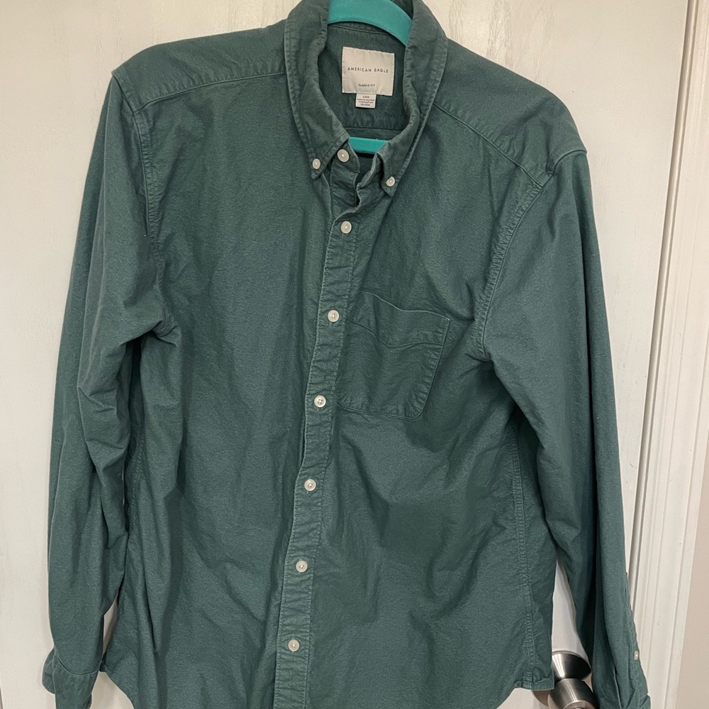 Classic Green Button Up